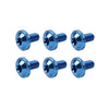 Bike Motor 6 x Blue Titanium Alloy M6x20mm Torx Head Bolts