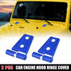 Jeep Wrangler 2007-2018 Dark Blue Engine Hood Hinge Covers