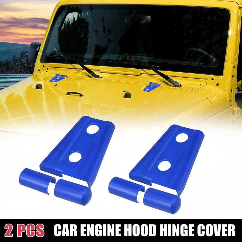 Jeep Wrangler 2007-2018 Dark Blue Engine Hood Hinge Covers