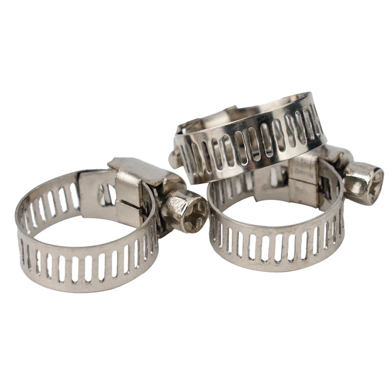 Stainless Steel Clips Drive Hose Clamps Silver Accessories