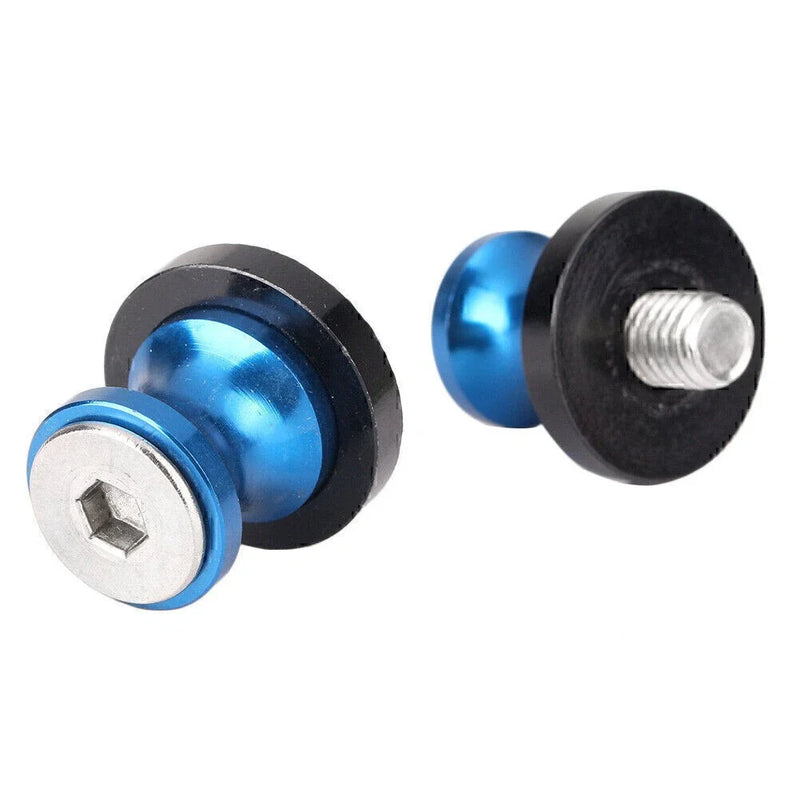 Kawasaki Ninja 650R Z750 Z750S ER6N 10mm Blue Swingarm Spools (05-12)