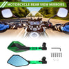 M8/M10 / 1 Set / Motorcycle Rear View Mirrors Polygonal Green Aluminum (Universal)