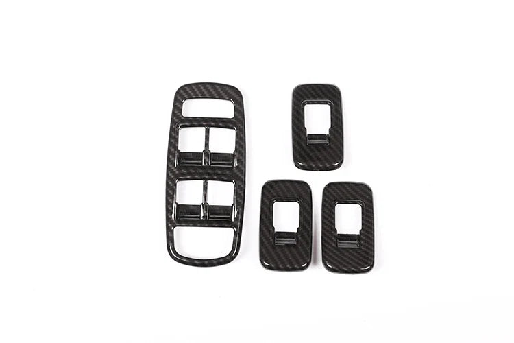 For Jaguar XE 2015-2018 Carbon Window Switch Buttons Cover Overlay Trim