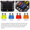 Marine Bus RVs Boats 6-Way Blade Fuse Box Block Holder w/ LED Indicator
