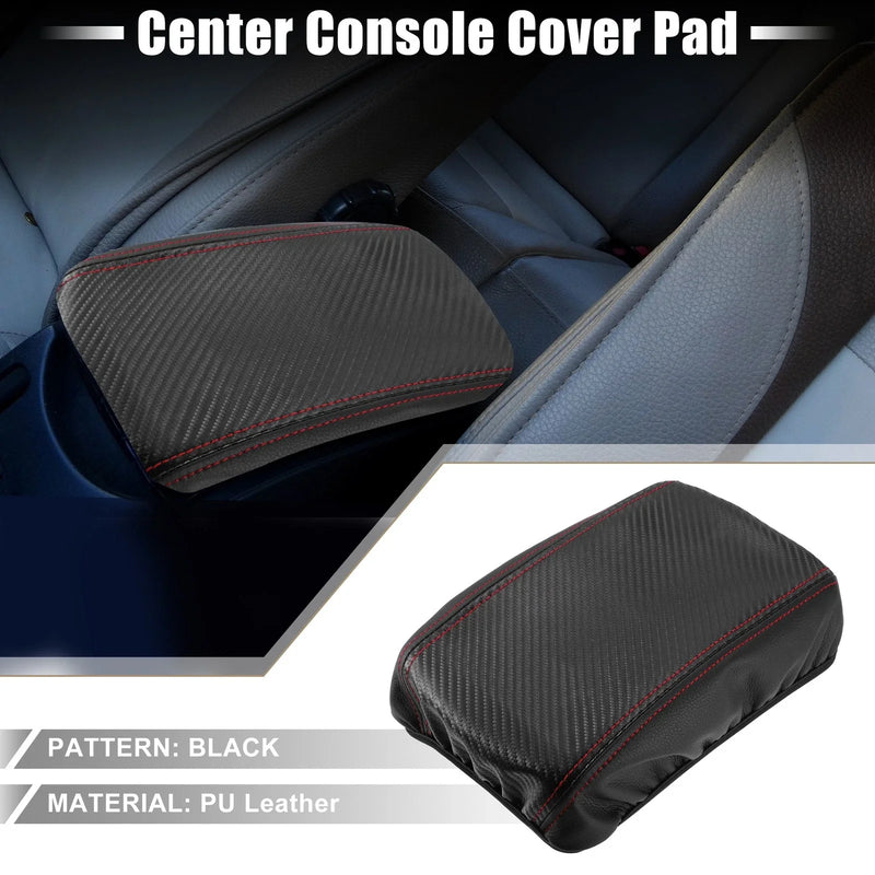 Toyota Corolla Carbon Fiber Pattern Black Armrest Seat Box Cover