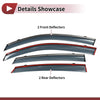 Honda Civic (2016-2021) Side Vent Visors Black Window Deflectors 1 Set