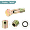 Motorcycle 2 x Set M10x1 44mm Length 4 Hole Hollow Bolt Screws with Washer
