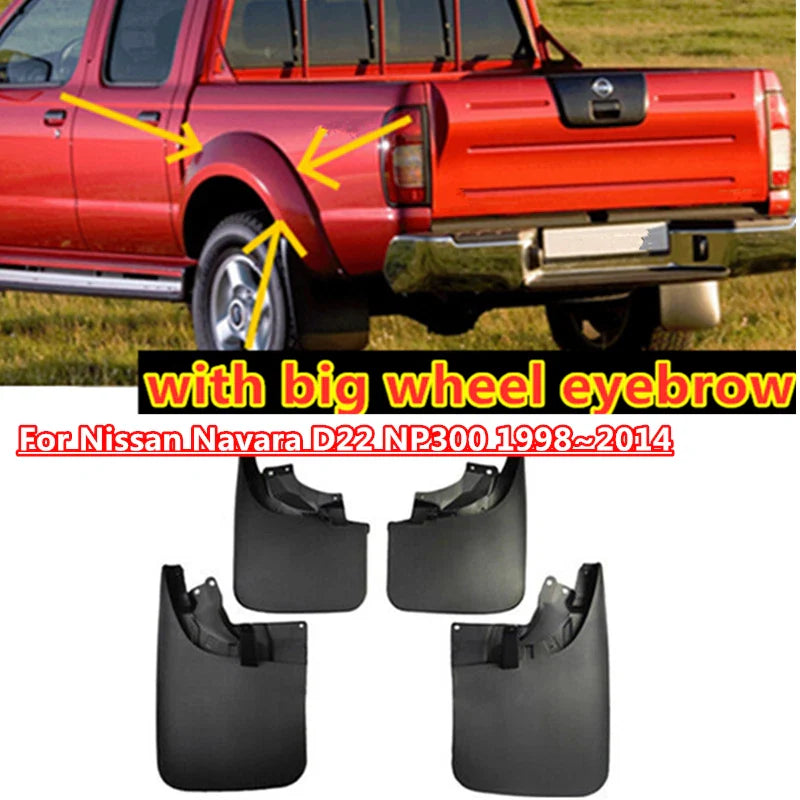 Nissan Navara D22 NP300 Mud Splash Guards 2 x (1998–2014)
