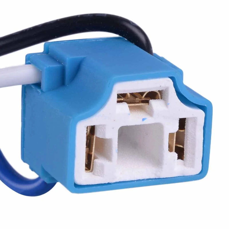 Car H4 Ceramic Headlight Harness Socket Connector Adaptor