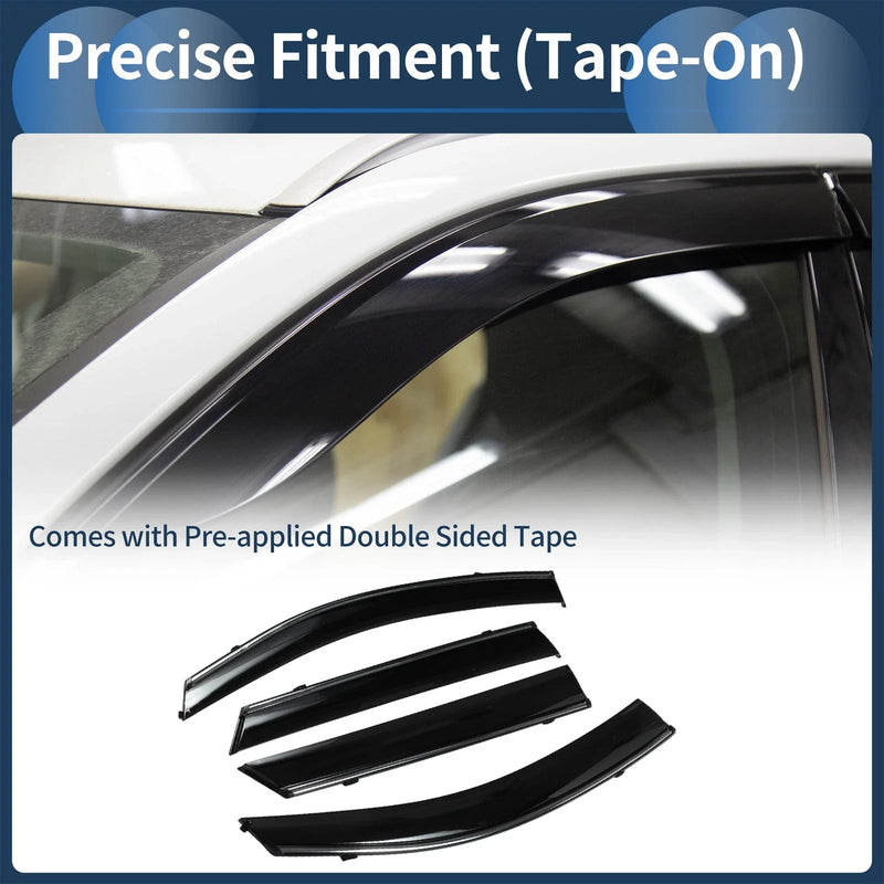 Hyundai Tucson Side Window Vent Visors Black 2016 Window Deflectors