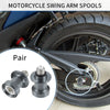 Motorcycle Pair 10mm Swingarm Spool Sliders Stand Titanium Tone