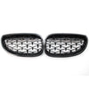 BMW E60 5 Series Gloss Black Diamond Meteor Front Kidney Grill (2003-2009)