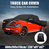 Dodge Ram Crew Cab with Zipper Black Waterproof 210D-PU Oxford Car Cover