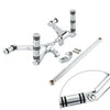 Harley V-Rod Muscle Chrome Aluminum Footrest Pedal Bracket Set (2002-2017)