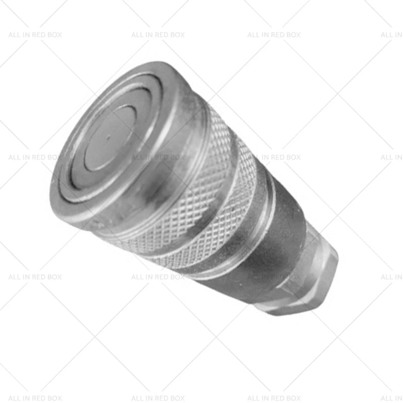 Bobcat Hydraulic Female Flat Faced Coupler 1/2" Body 3/4" SAE Thread