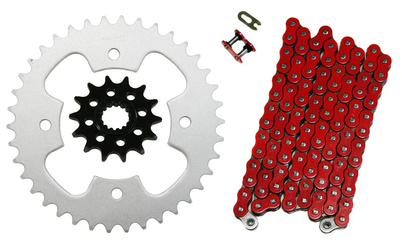 Polaris Outlaw 525 S Red 2 x Drive Chain & 14/38 Sprockets (2008–2010)