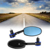 M8 Motorcycle 1set Rear View Mirrors Handlebar Aluminum Black Blue