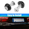 Car / Motorcycle Black 20 x Aluminum Alloy License Plate Bolt M6 Screw Nut