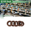 Oil Seal 18x30x10mm FKM Rubber High Pressure Brown 5 Pcs