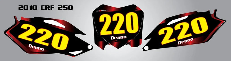 Honda CRF 250 Decals Stickers Custom Number Plates (2010-2013)