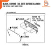 Toyota Hilux Ute Black Chrome Tailgate Garnish Cover (2020-2025)