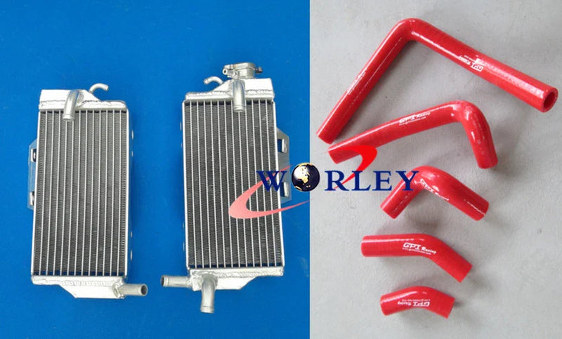 Honda CR250R CR250 2005-2007 Aluminum Radiator + Red Hose