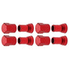 4 x Red Tire Valve Stem Caps & Sleeves