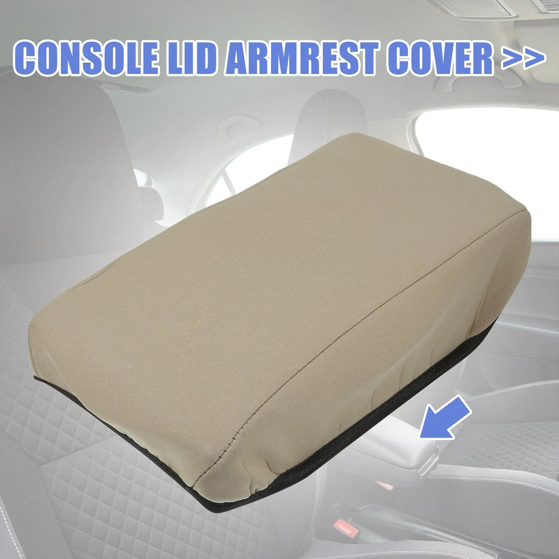 Ford Edge Neoprene Center Console Lid Armrest Cover Beige (2015-2022)