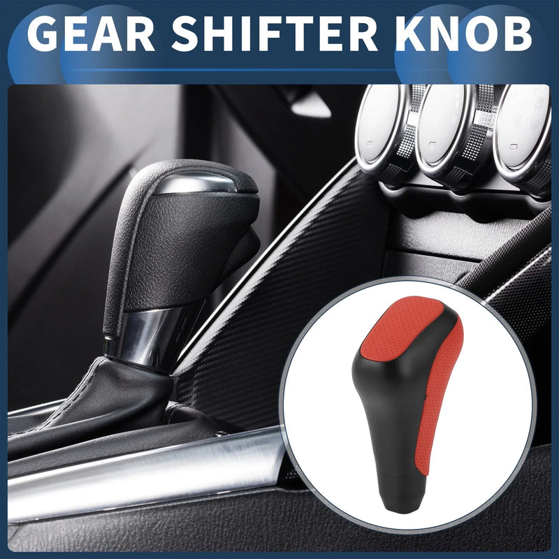Toyota 4Runner Automatic Gear Shift Knob Faux Leather Black Red (2012–2021)