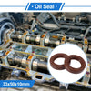 Oil Seal / 33x50x10mm Brown 2 x Pcs / Seal Ring Rotary Shaft Seal FKM Rubber