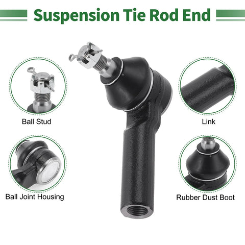 Mazda 10 x Front Suspension Kit Tie Rod Ends Sway Bar Links