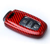 Audi A3 A4 A5 A6 A7 A8 Red Carbon Fiber 3-Button Key Fob Case (2000-2023)