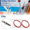 2pcs 15ft 4.6m Marine Throttle Shift Control Box Cable Red Steel