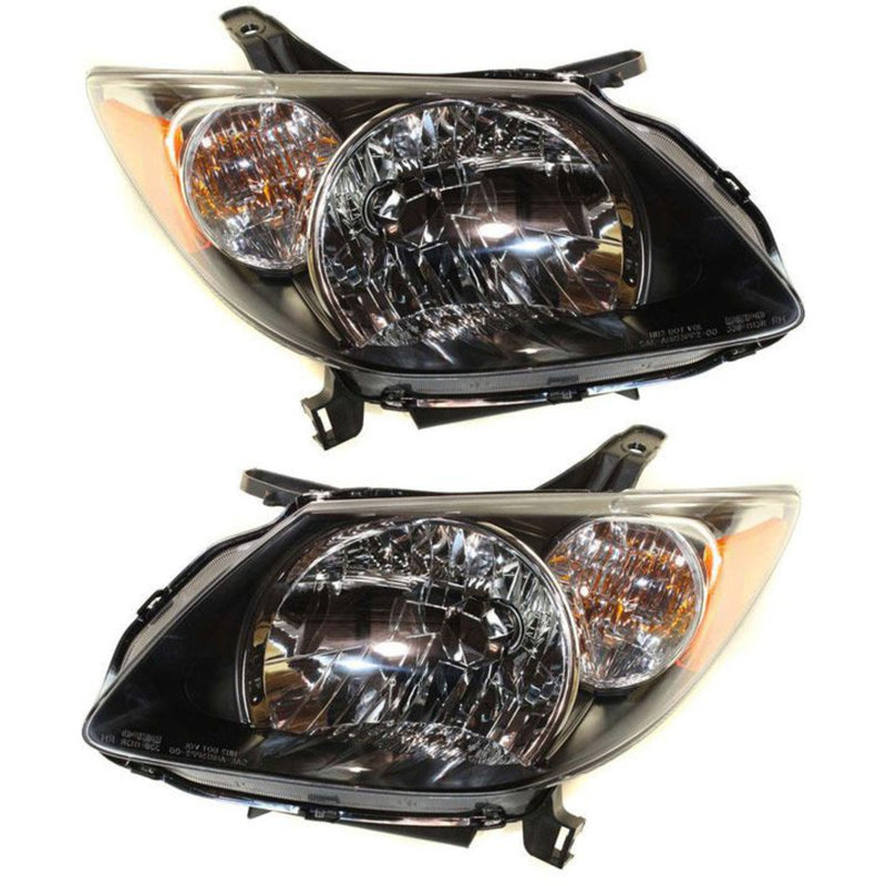 Headlight Set For 2003-2004 Pontiac Vibe Left and Right