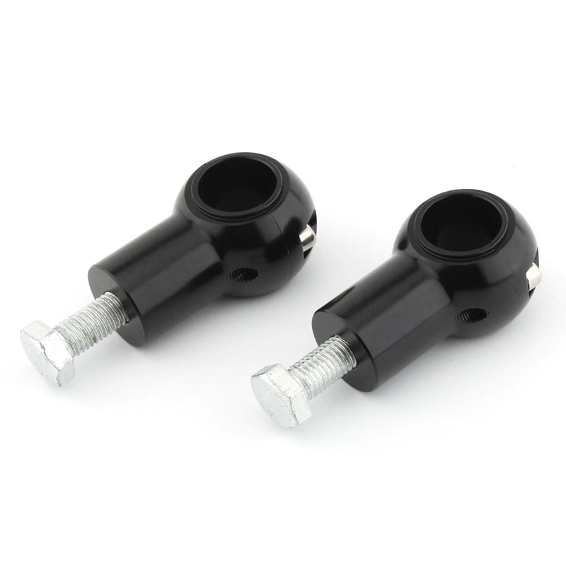 Universal Motorcycle 2 x Black Handlebar Risers (1" Bar)
