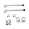 Universal Cafe Racer 7 / 8" Fork Tube Silver 37MM Clip-On Handlebar