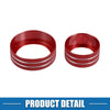 Chevy Malibu (17-22) Red 3 x Console Audio Volume Knob Ring Cover
