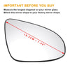 Peugeot 108 Right Side White Mirror Glass w/ Back Non-heated (2014-2023)