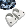 Honda VFR800F CNC Silver Handlebar Riser Spacer Adapter (2014-2022)
