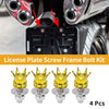 Universal Motorcycle M6 License Plate Screws Cover / 35mm / Gold Tone