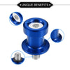 Make Model Pair Motorcycle Swingarm Spools 8mm CNC Swing Arm Sliders Blue