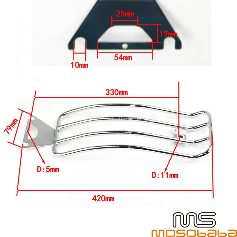 Harley Touring Electra Glide Road King Chrome Rear Luggage Rack (2009-2023)