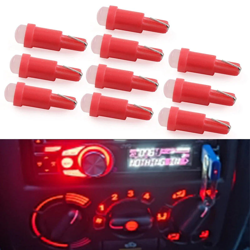 Car Red T5 1 SMD Dashboard Gauge Indicator Light Bulbs