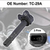 Honda (TC-29A) - Durable Plastic & Metal Components 4 x Car Ignition Coils