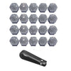 Cars Lug Nut Covers 20Pcs White Rhinestone