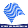 Universal 16 x Wheel Rim Sticker Strips 17in