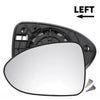 KIA Rio Left Side White Mirror Glass w/ Back (2012-2016)
