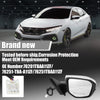 Honda Civic 3 Pin Right Side Exterior Door Mirror Assembly White (2016-2021)