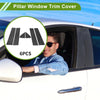 Chevy Silverado 6 x Door Pillar Window Trim Carbon Fiber Pattern Black