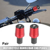 Motorcycle Handlebar Plugs 7/8" 22mm Red CNC Aluminum Alloy